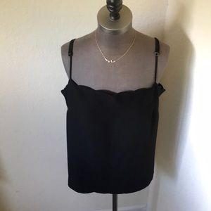 NWT Banana Republic Black Scallop Trim Cami